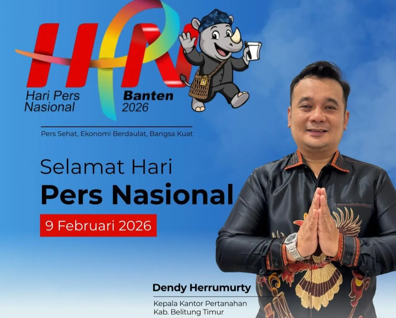 Hari Pers Nasional 2026, Kantor Pertanahan Belitung Timur Apresiasi Peran Pers