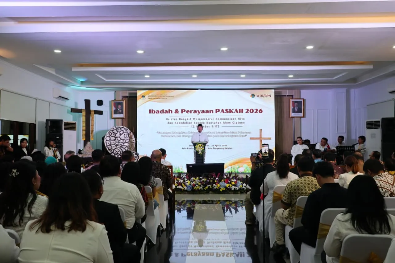 Hadir di Perayaan Paskah Kementerian ATR/BPN, Nusron Wahid: Paskah Membangun Semangat Kebangkitan Bangsa