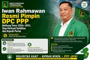 Resmi Pimpin DPC PPP Belitung Timur 2026-2031, Iwan Rahmawan Siap Perkuat Soliditas dan Kiprah Partai